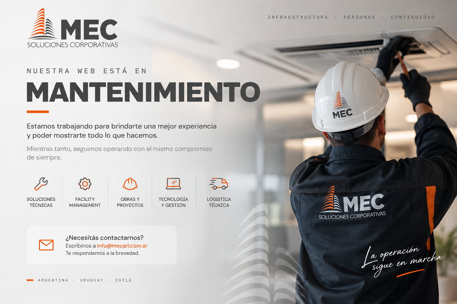 MEC Soluciones Corporativas - Nuestra web está en mantenimiento